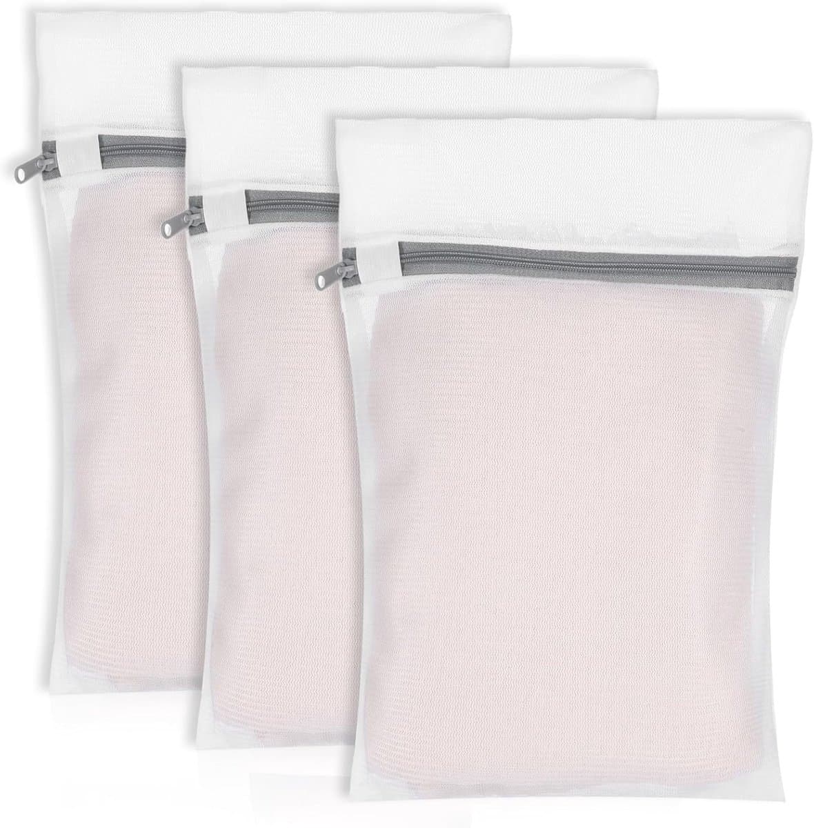 Dailygoods- Waszak 3-delig - Wasnet voor Wasmachine - Waszak met Ritssluiting - Fijnmazig Net - 30x40 cm - Ademend en Scheurvast — afbeelding 1