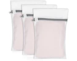 Dailygoods- Waszak 3-delig - Wasnet voor Wasmachine - Waszak met Ritssluiting - Fijnmazig Net - 30x40 cm - Ademend en Scheurvast