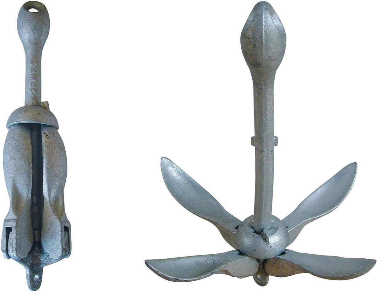 Anker Boot - Zeebodem Gewicht - Boot Vastzetten - Inklapbaar Gietstaal - 6 kg - Grijs — afbeelding 1