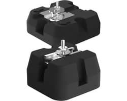 Airco Buitenunit Ondersteuning - Anti-trillingsmatten AC - Stabiliseren Buitenunit - Zwaar Draagvermogen 500kg - 4 stuks - Zwart