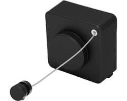 Intrekbare Waslijn - Niet-doorhangende Lijn - Ruimtebesparend Wassen - Niet-doorhangend Ontwerp - 20 Kg Capaciteit - Zwart