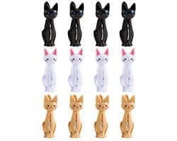 Kattenklem 12 Stuks - Lichtgewicht - Winddicht - Antislip - Kledingclips - Handdoekclips - Stevige Clips - Wasknijpers
