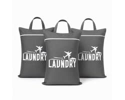 Ultiluxe® Waszakken XL - 3 stuks - Waszak voor wasgoed - Grote wasnetjes met rits - Reis waszakjes - 45 x 55 cm - Wastas groot - Wasnetten met handvaten - Waszakje lingerie - Wasnet wasmachine - Kwetsbare kleding - Laundry bag - Draagbaar - Grijs