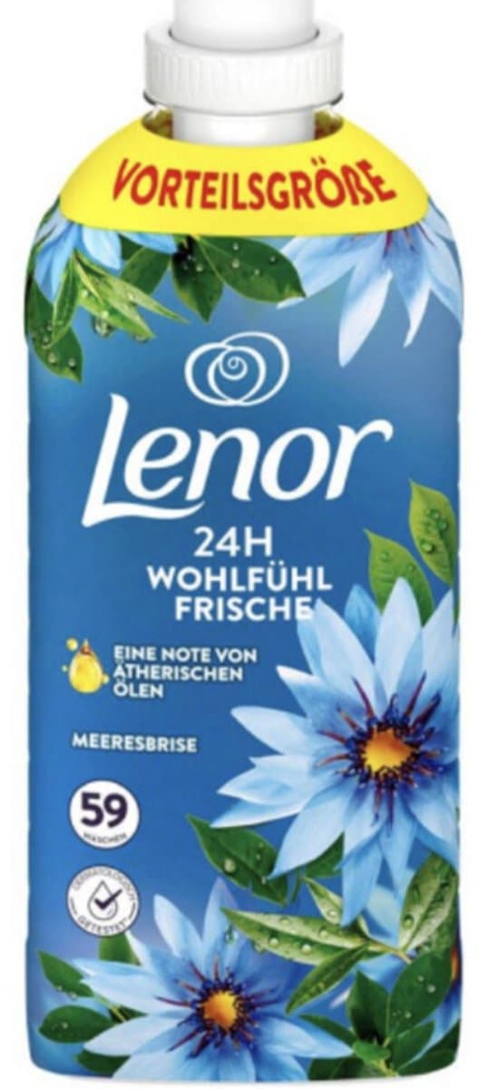 1x59 wasbeurten Lenor zeebries vloeibare wasverzachter — afbeelding 1