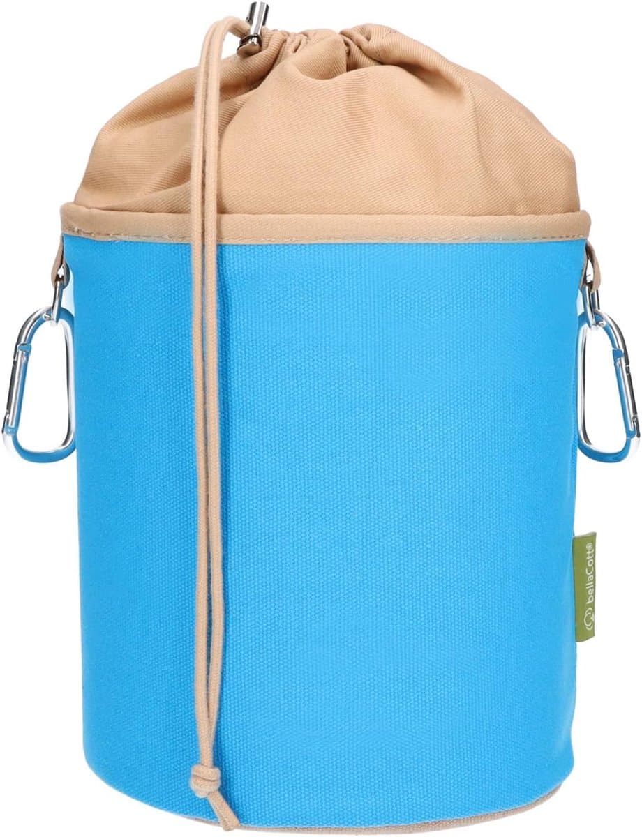 trendfinding Wasknijperszak van canvas stof met 2 karabijnhaakjes voor 200 wasknijpers, extra groot en stabiel, 17 cm x 20 cm x 10 cm — afbeelding 1