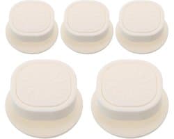 Vuilniszakhouder Clips - Plastic Klemmen - Afval Beheren - Draaibare Bevestiging - 5 Stuks - Wit