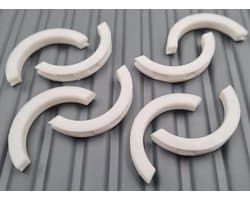 Radiator Beugel Inzetstukken - Plastic Caps - Trillingen Dempen - Anti-Vibratie - 8 Stuks - Wit