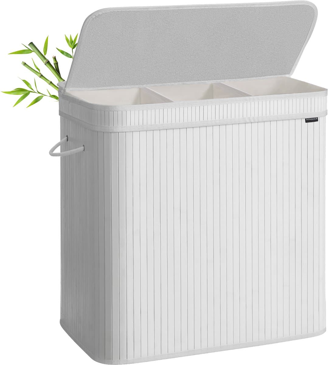 SONGMICS - Wasmand - Wassorteerder - Bamboe - Met Handgrepen - Uitneembare Waszak - 150 Liter — afbeelding 1