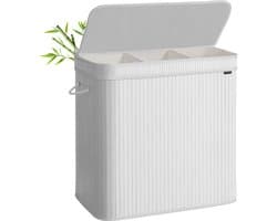 SONGMICS - Wasmand - Wassorteerder - Bamboe - Met Handgrepen - Uitneembare Waszak - 150 Liter