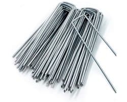 TOVBMUP Grondpennen - Roestvrije grondankers - voor het bevestigen van onkruiddoeken, onkruidfolie of voor op de camping - 200x40mm - Ø2,5mm - Roestvrij staal - 50 stuks