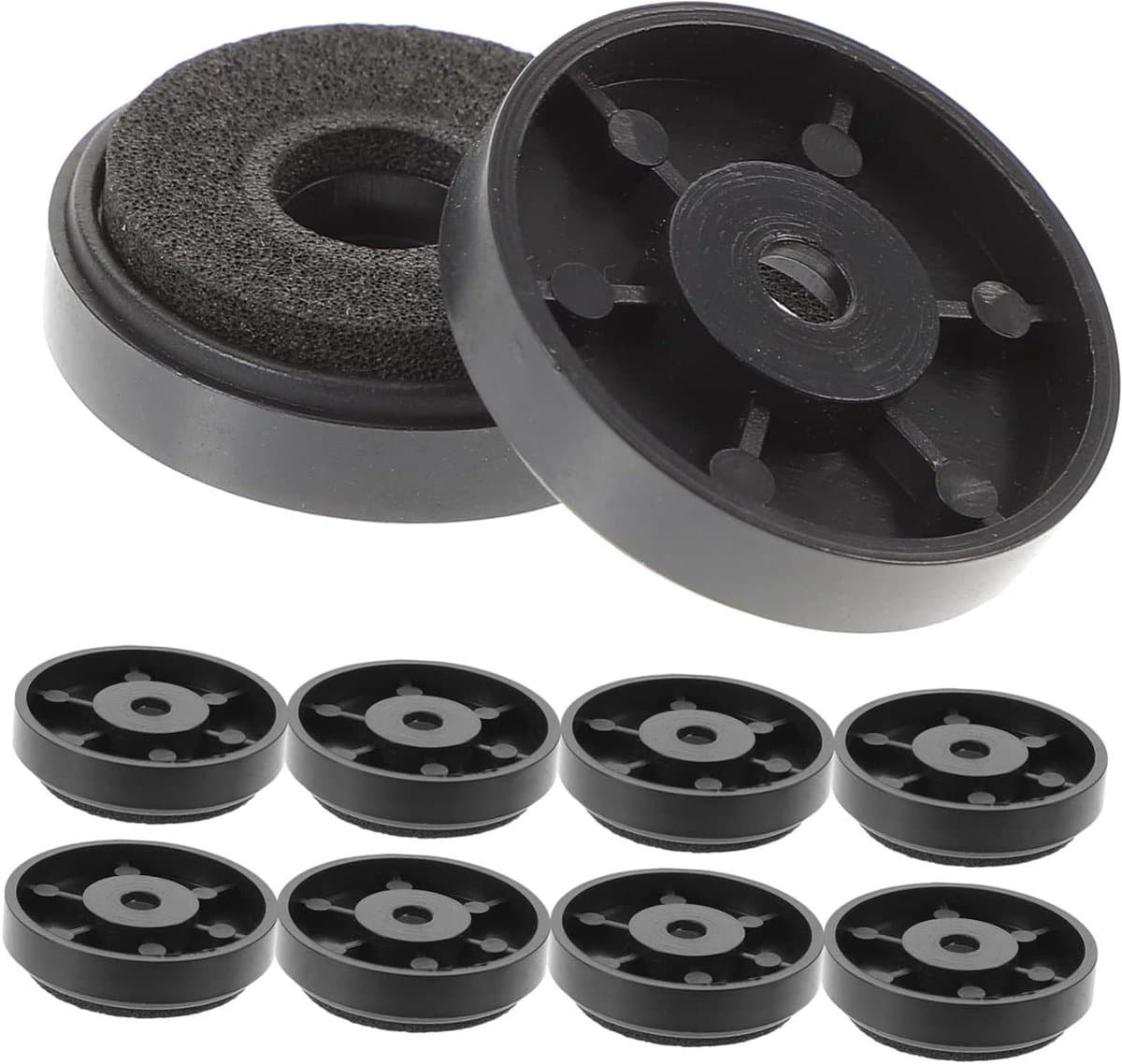 Isolatie Pads - Trillingsdempers Geluidsapparatuur - Audio-apparatuur Stabiliseren - Zelfklevend ABS en EVA - 2.7x2.8x0.8cm - Zwart — afbeelding 1