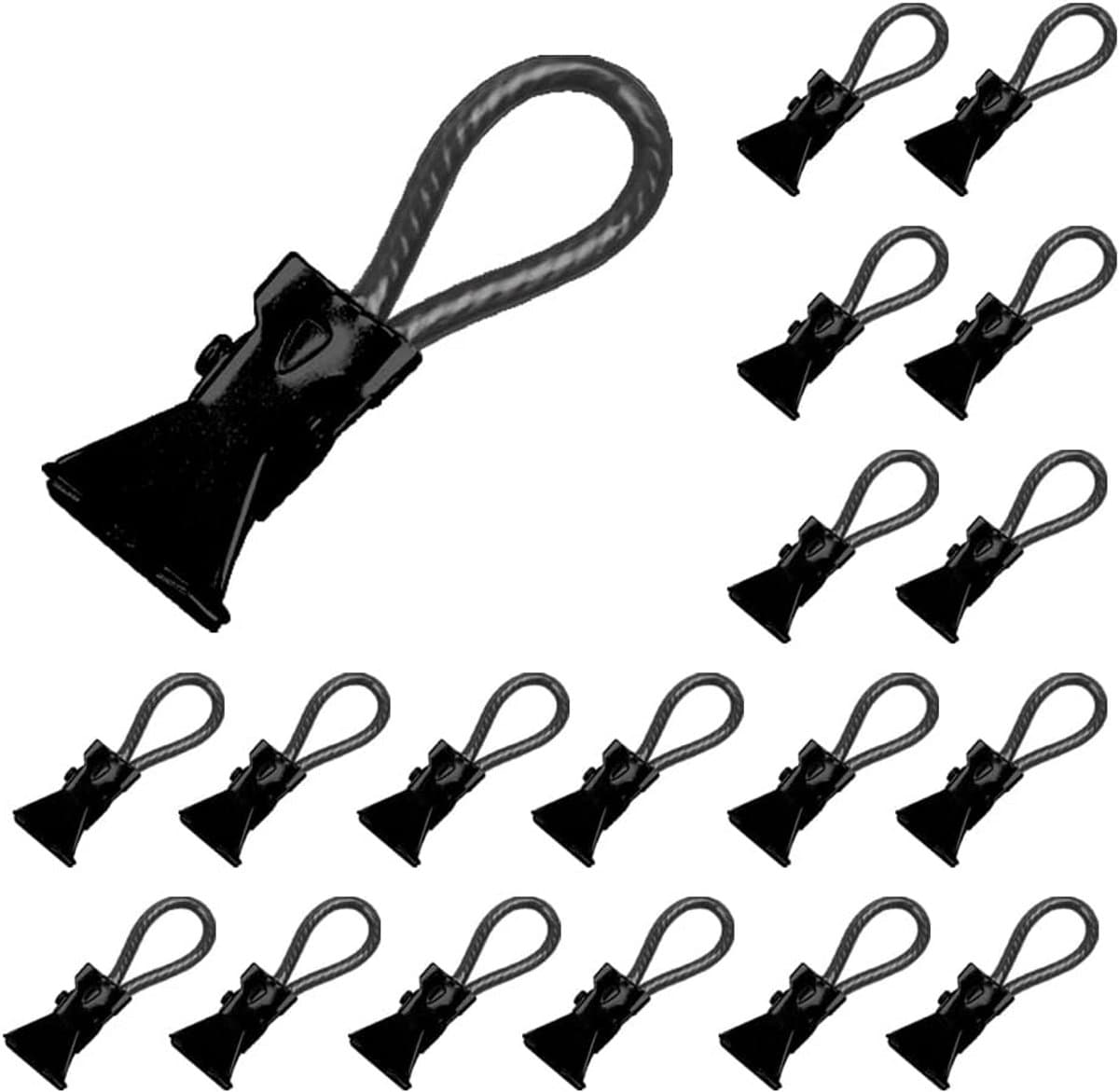 Handdoek Hangers - Keukenclips - Keuken Organiseren - Zachte Grip - 30 Stuks - Zwart — afbeelding 1