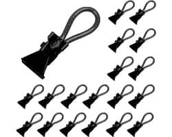 Handdoek Hangers - Keukenclips - Keuken Organiseren - Zachte Grip - 30 Stuks - Zwart