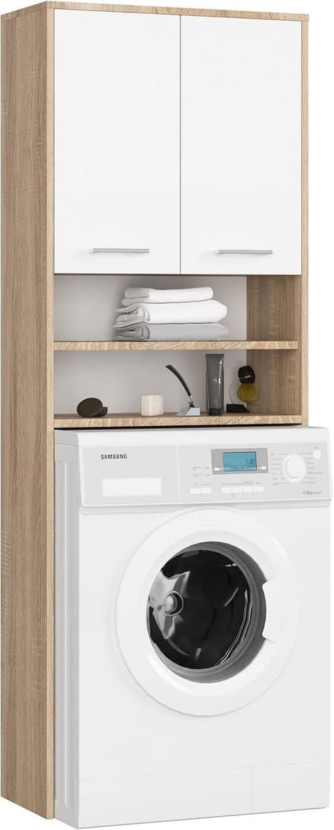 Wasmachine Ombouw - Opbouwmeubel - Kast Wasdroger - Meubel - ruimtewinst — afbeelding 1