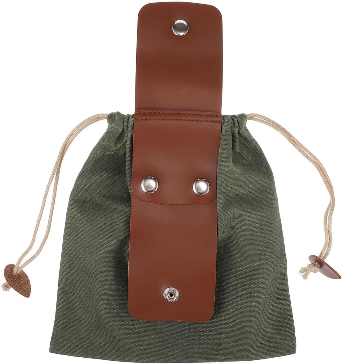 Plukzak Canvas - Buitenmand - Fruit Plukken - Met Tailleband - 23.5 cm - Bruin — afbeelding 1
