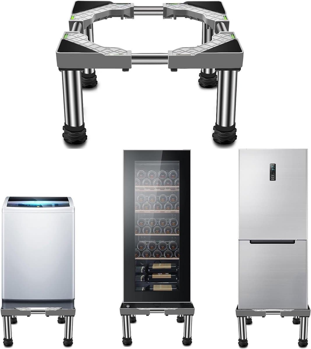 Washing machine pedestal pedestal for fridge stand for dryer 45-65cm adjustable fridge base machine pedestal freezer base elevation 10/15/20/25cm — afbeelding 1