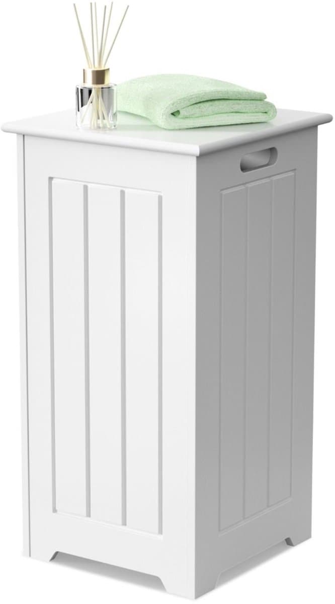 Wasmand Kast - Badkamerkast - Opbergmeubel - Wassorteerder - Kast met Wasmand - Wit — afbeelding 1