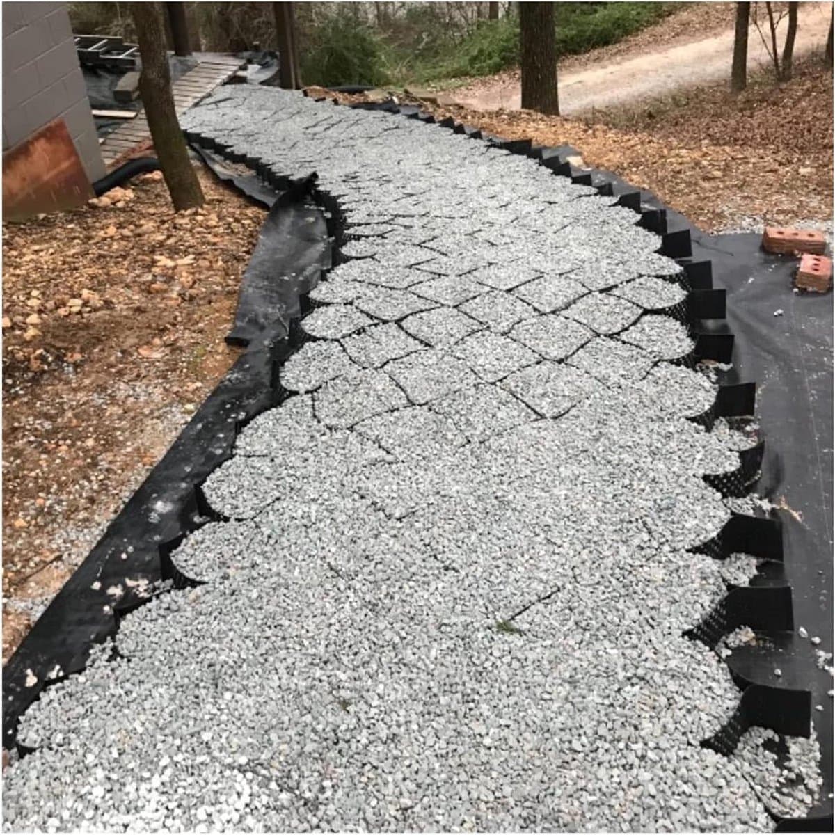 Grondrooster Stabilisator - Grind Stabiliseren - Oprit Versterken - Schaalbaar Ontwerp - 6 x 6 m - Zwart — afbeelding 1