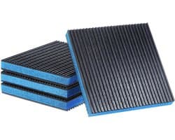 4 STKS Rubber Anti Vibratie Pads 6"x6"x7/8" Trillingen Isolatie Demping Mat voor Air Compressor, Loopband en Wasmachine met EVA Center en Anti-Skid Noise