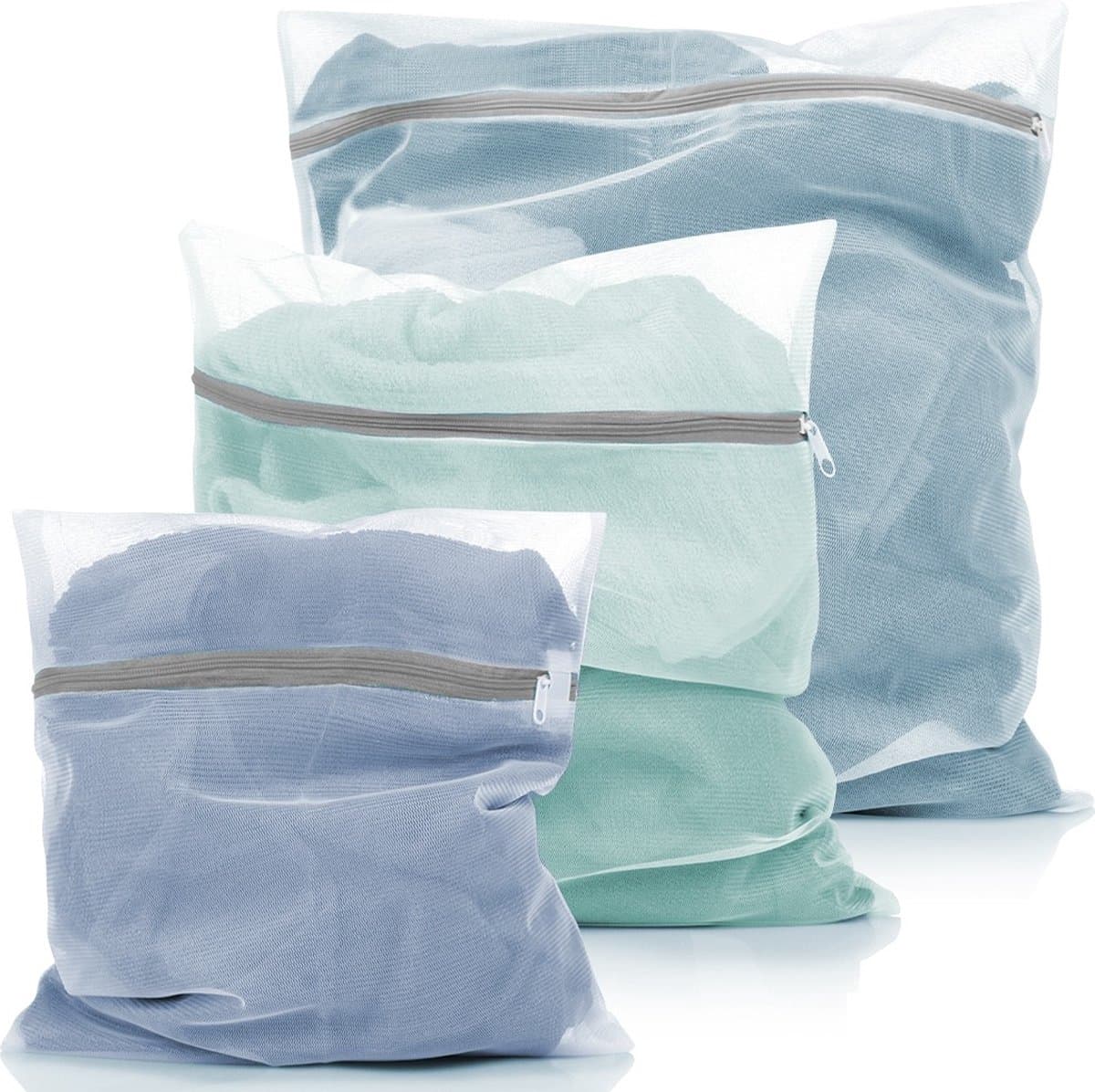 Mesh Waszak 3 stuks - Waszakjes - Waszakken voor Wasmachine - Herbruikbaar — afbeelding 1