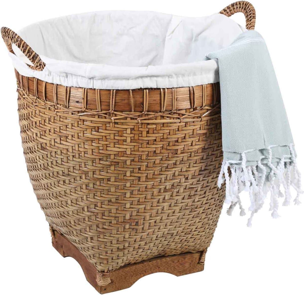 Rotan wasmand Lea met handvat — afbeelding 1