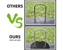 Set van 40 anti-roest grondankers met bufferschijven voor onkruiddoek, 150x40 mm bevestigingsankers voor tuin - gegalvaniseerd — afbeelding 1