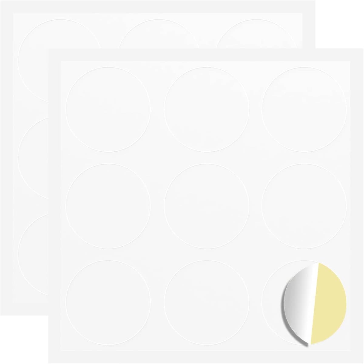 vidaXL - Sticker - 2 - pcs - Wit - Ø - 20 - x - 0,5 - mm - Papier — afbeelding 1