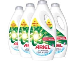 Ariel - Wasmiddel Original Cold & Short 80 Wasbeurten - 4 x 2,64 liter - Voordeelverpakking