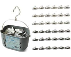 Winddichte wasknijpers - multifunctioneel - set van 60 - kunststof