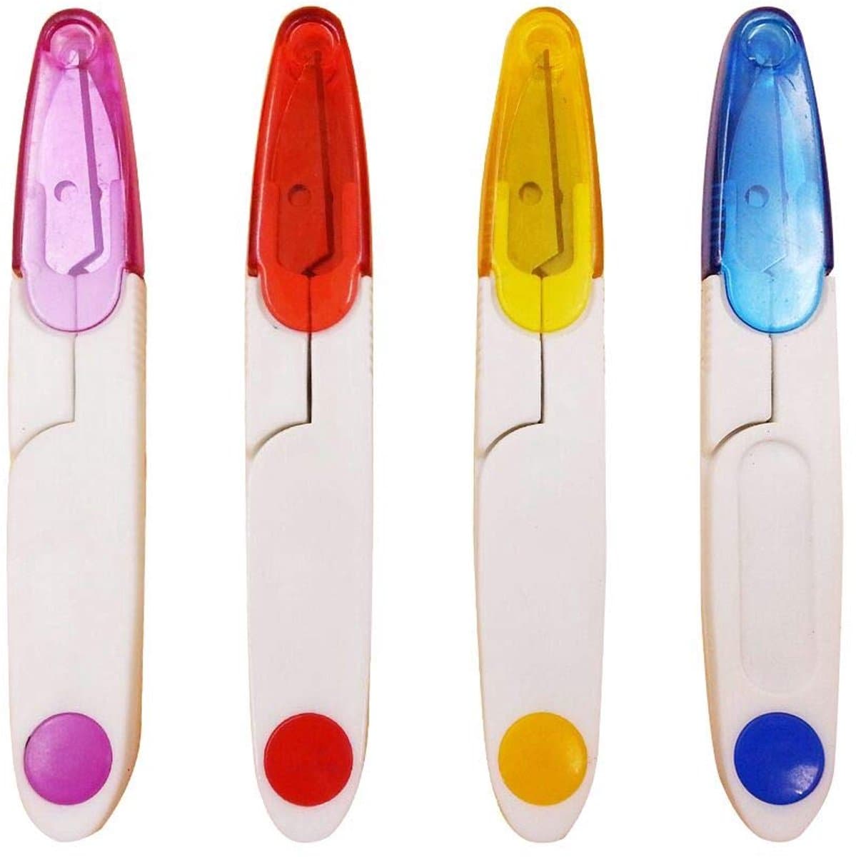 Ibenzoa® Fijne Handwerkschaar Set van 4 met Beschermkap in Diverse Kleuren — afbeelding 1