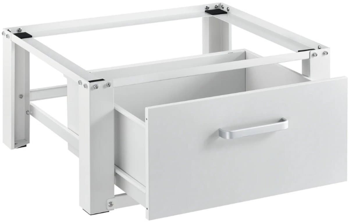 Livista Wasmachine onderkast met lades - Wasmachine kast - Opbergkast - Wasmachine onderkast - 63x54x31 cm - Wit — afbeelding 1