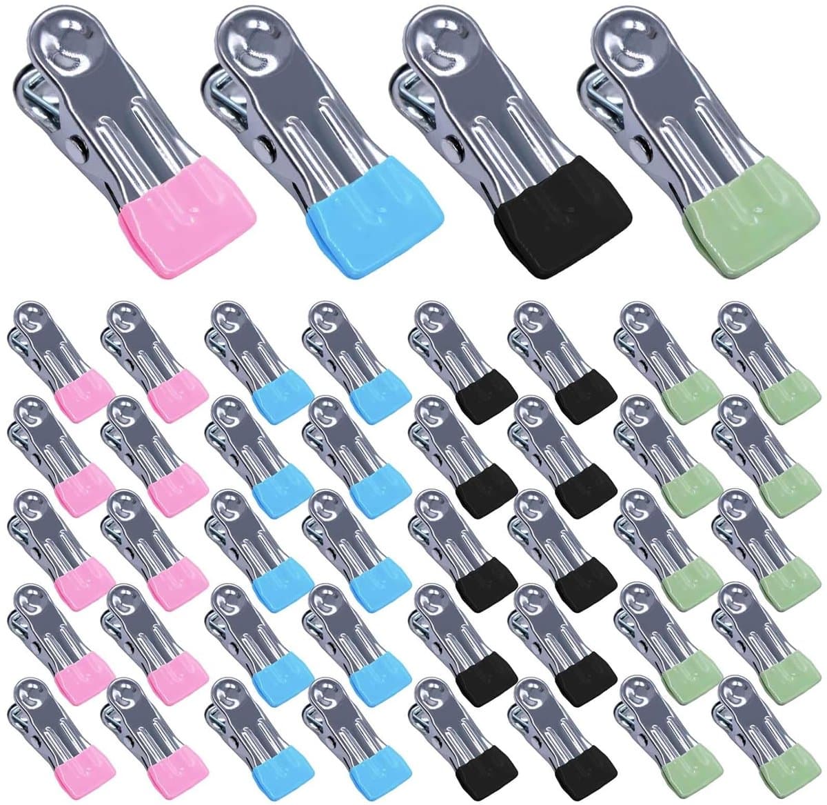 Metalen wasknijpers - multifunctioneel en antislip - 40 stuks - verschillende kleuren — afbeelding 1