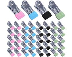 Metalen wasknijpers - multifunctioneel en antislip - 40 stuks - verschillende kleuren