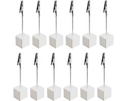 Houten Fotohouders en Memoclips - 12 Stuks - Ideaal voor Foto's en Notities