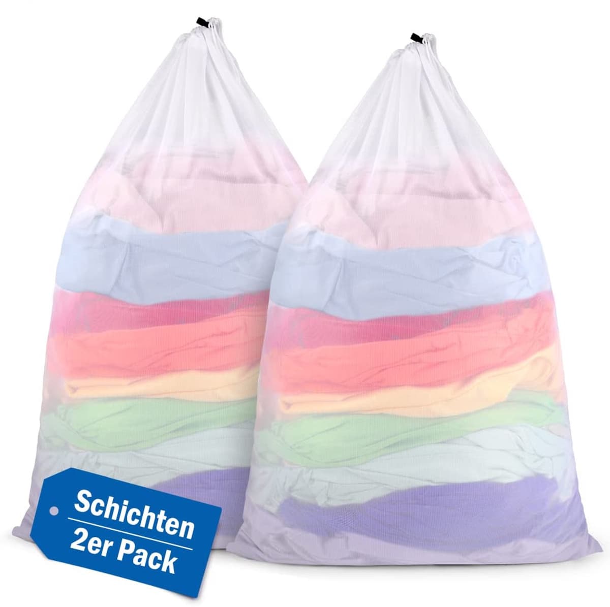 Grote Waszak in Wasmachine 2 Stuks Waszakken XXL, Herbruikbaar Wasnet met Ritssluiting, Wasmachinewaszakken voor gordijnen, mantels, donsjassen, tapijten, badhanddoeken, 60 x 90 cm — afbeelding 1