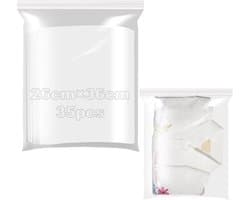 Hersluitbare Zakjes - Transparant - 26 x 36 cm - Plastic Zakjes met Druksluiting - Voor Opslag en Organisatie