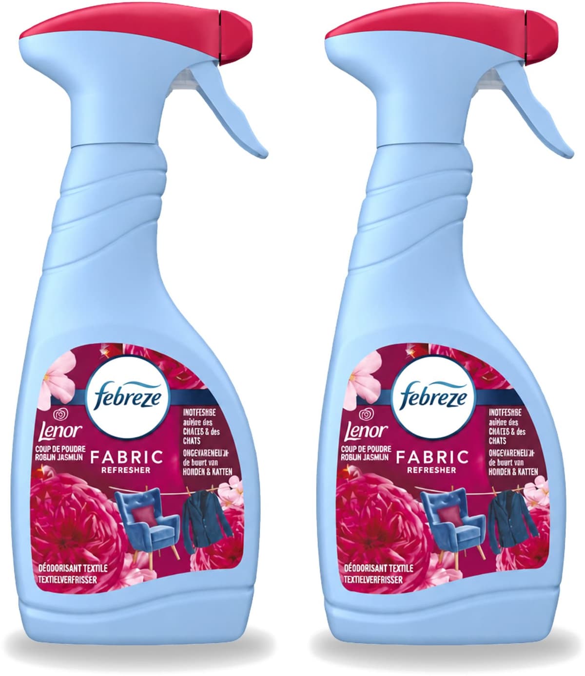 2 x Febreze – Textielspray – Robijn Jasmijn – 500 ml - Voordeelverpakking - 2 stuks — afbeelding 1
