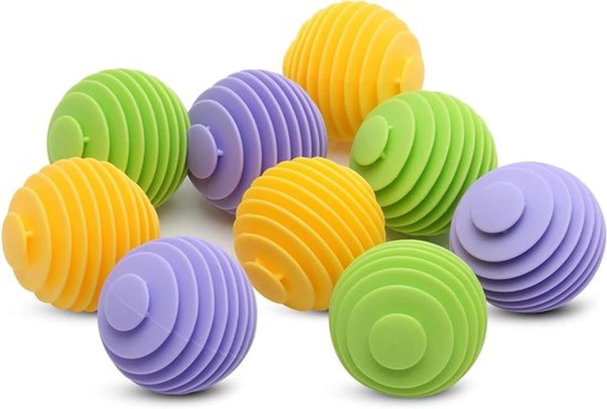 Wasballen - Herbruikbaar - Rubberen siliconen - 9 Stuks - Stof verzachten - Wasmachine - Verminderen rimpels - Geschikt voor wasmachine en wasdroger - Blauw — afbeelding 1