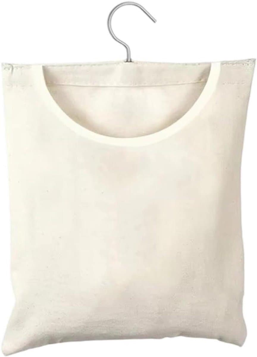 Wasknijperzak Opbergtas - Klemmenhouder Mand - Wasknijpers Organiseren - Ruimtebesparend Hangend Ontwerp - 28x32cm - Beige — afbeelding 1