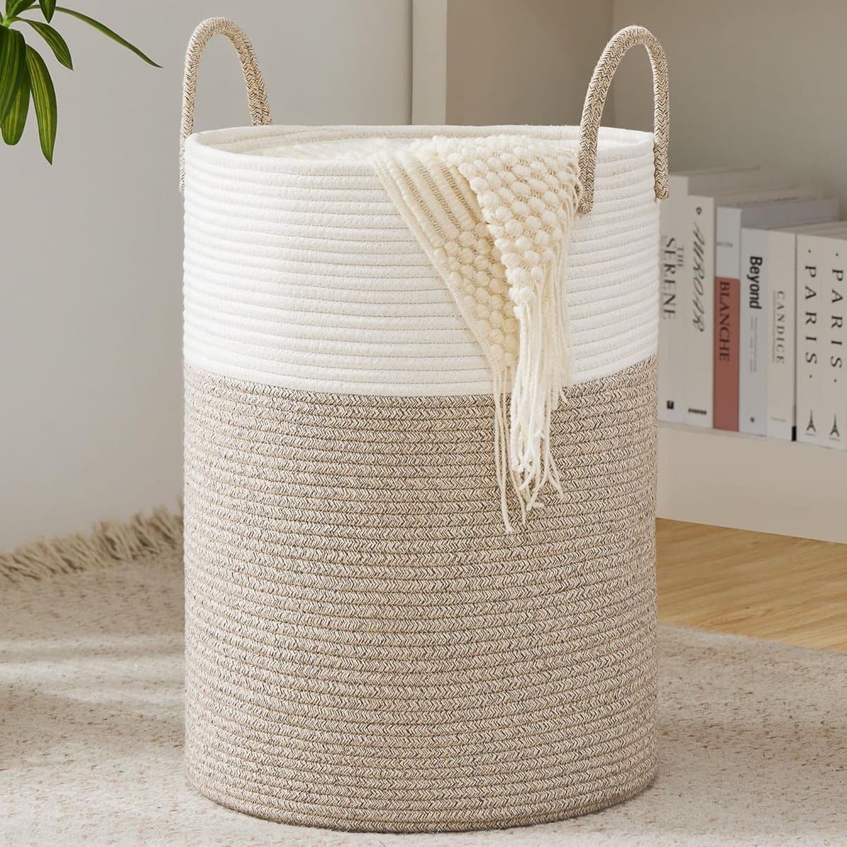 heupwasmand - Opbergmand - Katoen - Handgeweven Design - Hoge Capaciteit - Voor Thuisgebruik — afbeelding 1