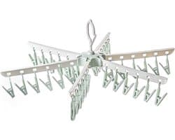 Dailygoods- Droogrek 365° draaibaar - Sokkenstandaard met 36 clips - Opvouwbaar - Multidirectionele sokkendroger - Ideaal voor ondergoed - Vrije luchtcirculatie - Sokkenrek