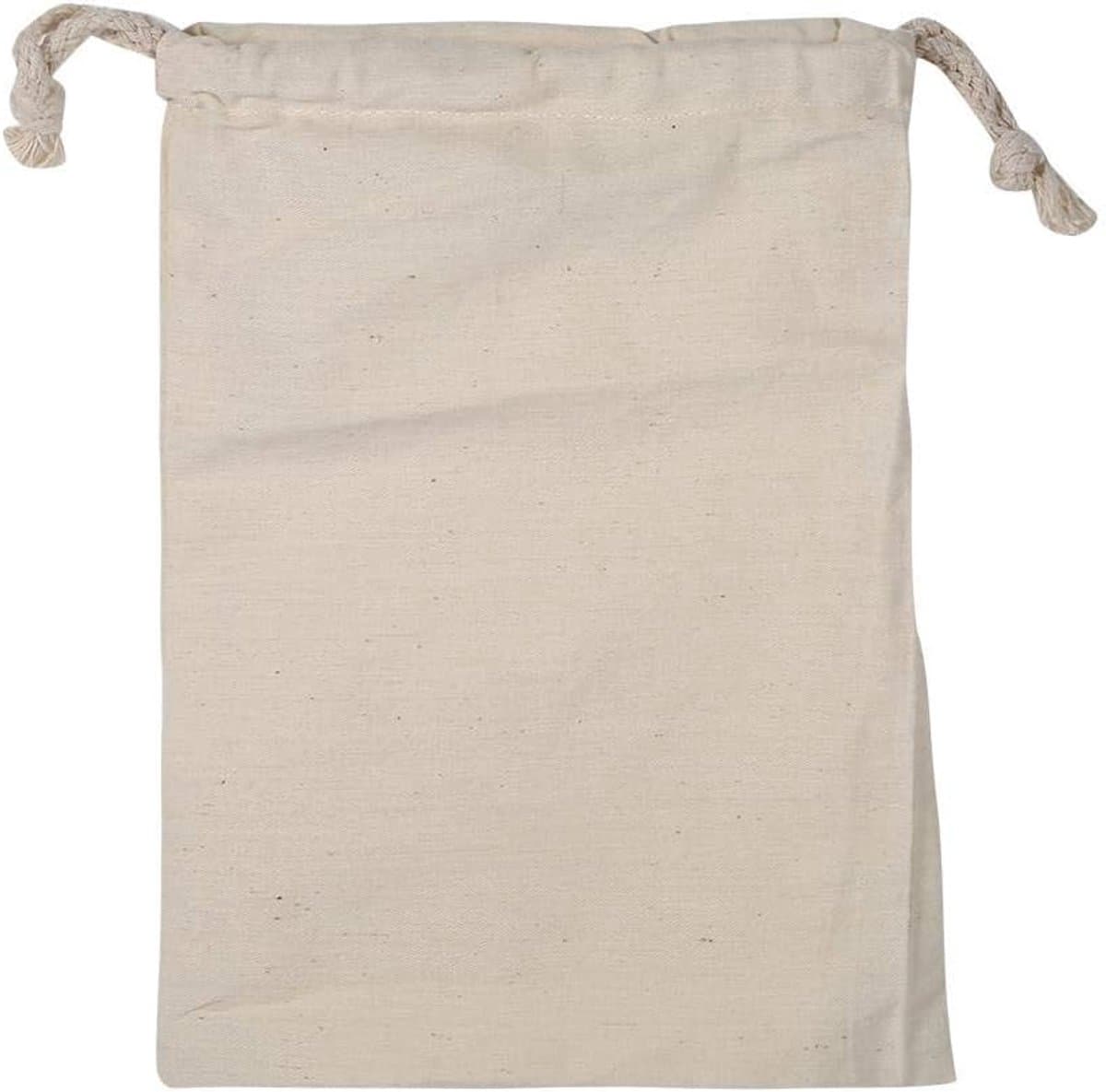 SnelShoppen - Katoenen waszak, stevige grote waszak Canvas met trekkoord, 4 maten, grote capaciteit voor was, opslag, ruimtebesparend, maak je huis op — afbeelding 1