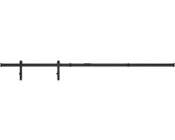 vidaXL - Ophangset - voor - minischuifdeur - 200 - cm - koolstofstaal