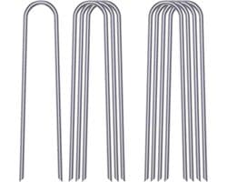 Grondanker hond Trampoline Kit 12 Inch 8 Stks U Type Sharp Ends Trampoline Pinnen Gegalvaniseerd Staal Ground Pegs Heavy Duty Voetbal Net Pegs Swing Pegs Trampoline Veiligheid Pins Grondanker hond