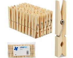 200x wasknijpers hout - houten knijpers - knutselen - ophangen van wasgoed