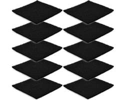 Compostfilters van Actieve Koolstof voor Keukenafval - 10 Stuks - Geurfilter voor Organisch Afval - Vierkant - 14 cm - Duurzaam en Milieuvriendelijk