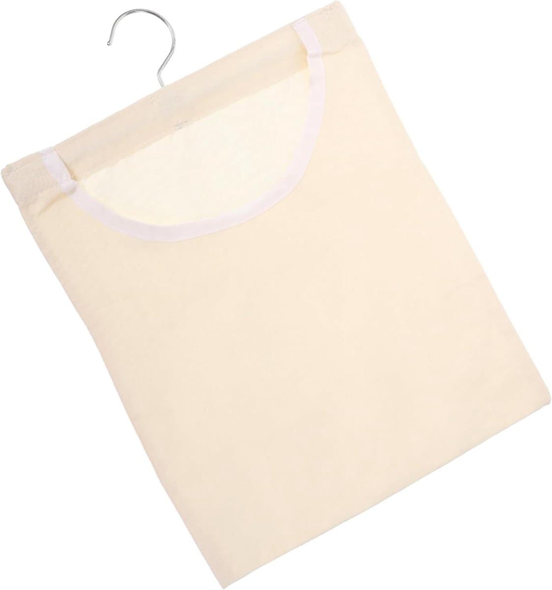 Wasknijper Opbergtas - Kleding Clips Houder - Was ophangen - Draaibare Haak - 35x27x1CM - Beige — afbeelding 1