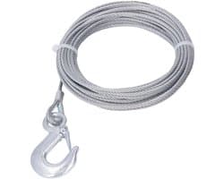 Dailygoody - Lierdraadkabel - Gegalvaniseerde Roestvrijstalen Kabel - 12 Meter - 2000LBS Sterkte - Zelfsluitende Haak - Geschikt voor Lieren