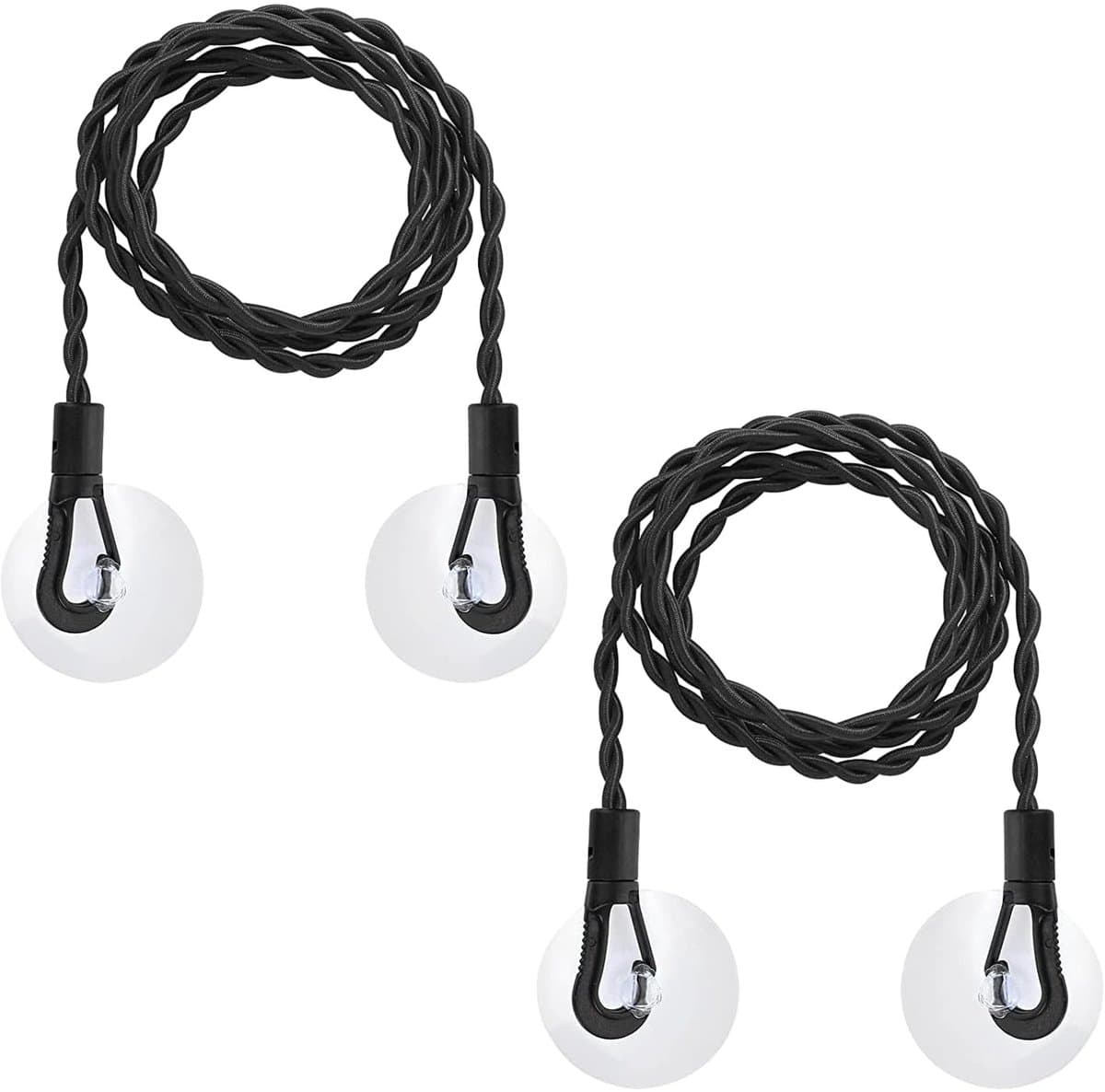 Dailygoods- Waslijn Uittrekbaar 150 cm - 2 Stuks - Draagbaar - Zuignap Bevestiging - Elastisch - Geschikt voor Reizen - Drooglijn — afbeelding 1