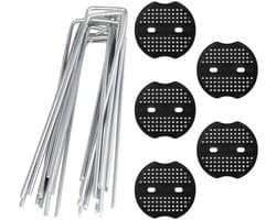 Dailygoods- Bevestiging Grondankers 20 Stuks - Robuust/roestvrij Staal - 10 cm Lang - Tuin/kunstgras - Eenvoudige Bevestiging - Duurzaam